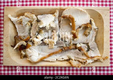 Il maialino arrosto o porchetta di Ariccia Foto Stock
