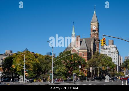 Colore delle foglie autunnali del Greenwich Village a Lower Manhattan Foto Stock