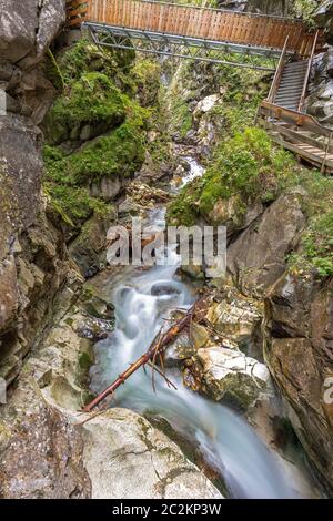 Orrido Gilfenklamm vicino a Vipiteno (Vipiteno), Alto Adige Foto Stock