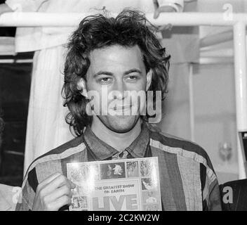 LONDRA, REGNO UNITO. Settembre 1985: Pop star Bob Geldof promuovere il libro Live Aid a Londra. © Paul Smith/aggiornamento delle caratteristiche Foto Stock