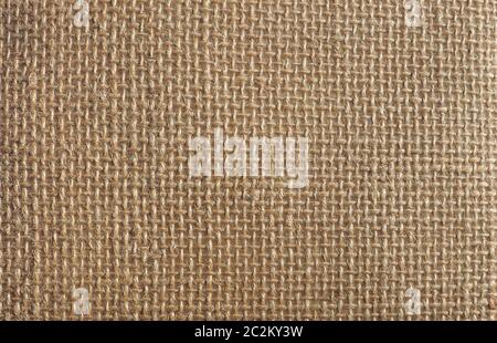 Tela marrone hessian texture utili come uno sfondo Foto Stock