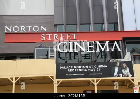 Palace Cinemas Norton Street Cinema in Leichhardt è in fase di ristrutturazione prima di riaprire il 21 novembre. Foto Stock