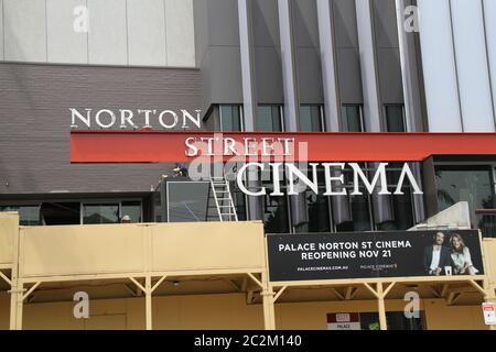 Palace Cinemas Norton Street Cinema in Leichhardt è in fase di ristrutturazione prima di riaprire il 21 novembre. Foto Stock