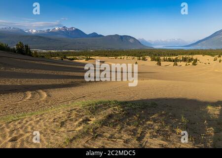 Il deserto più piccolo del mondo a Carcross in Canada Foto Stock