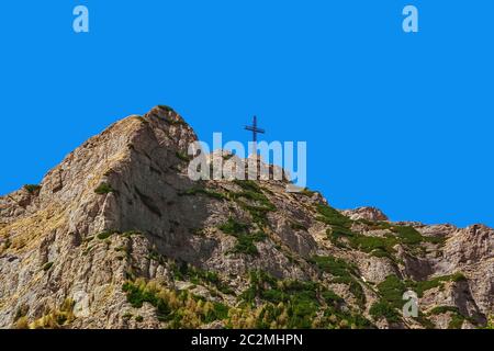 Caraiman Peak nelle montagne di Bucegi Foto Stock