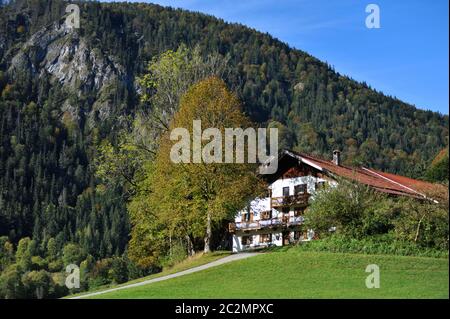 Fattoria a Oberaudorf Foto Stock