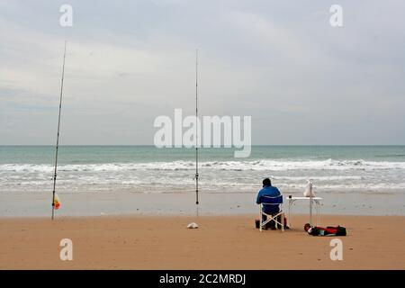 Pescatore 001. Conil Foto Stock