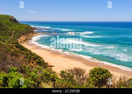 Gibson passi spiaggia lungo il tratto glorioso della Great Ocean Road - Post Campbell, Victoria, Australia Foto Stock