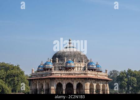 tomba di isa khan nel complesso di tombe di humayun nuova delhi, india Foto Stock