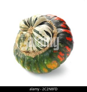 Turbante Squash isolato su bianco Foto Stock