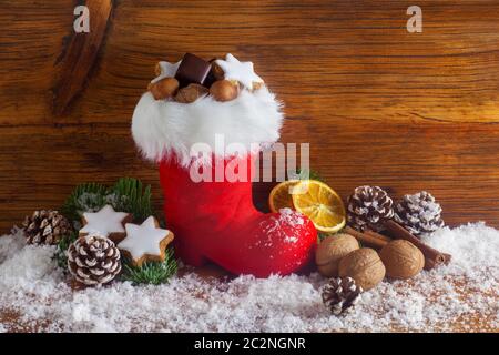 Tedesco tradizionale San Nicola Boot Foto Stock