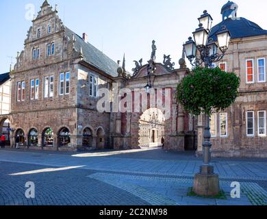 Portale di un castello Palazzo Buckeburg in bassa Sassonia, Germania Foto Stock