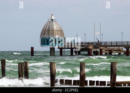 Molo 003. Fischland Darss Zingst. Germania Foto Stock