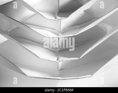 Abstract origami texture bianco closeup Foto Stock