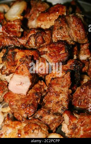 Succosa shish kebab. Utilizzare per lo sfondo Foto Stock