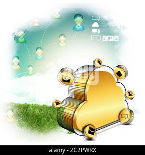 Il cloud computing concept Foto Stock