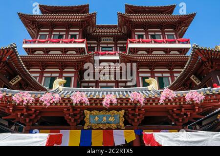 Dente del Buddha reliquia tempio, Chinatown, Singapore Foto Stock