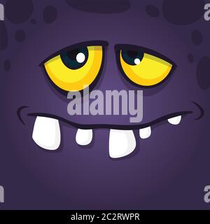 Divertente cartoon piccolo mostro illustrazione. Personaggi di Halloween Illustrazione Vettoriale