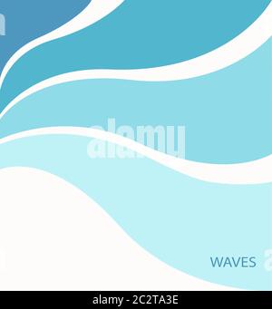 Disegno astratto del logo Water Wave. Illustrazione Vettoriale