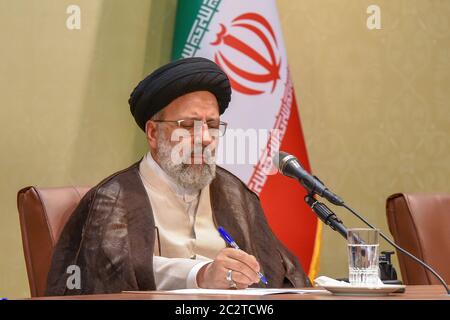 Seyed Ebrahim Raeisi, presidente della Repubblica islamica dell'Iran. Foto Stock