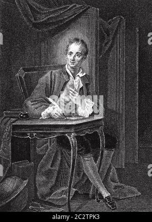 DENIS DIDEROT (1713-1784) filosofo e scrittore francese nel 1767 Foto Stock