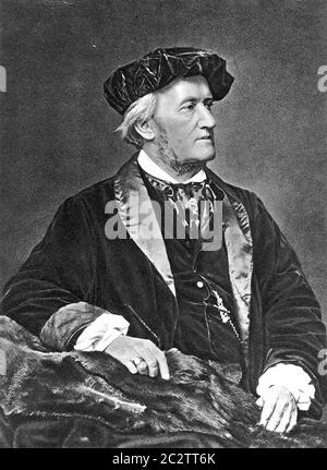 RICHARD WAGNER (1813-1883) compositore e direttore teatrale tedesco nel 1868 Foto Stock