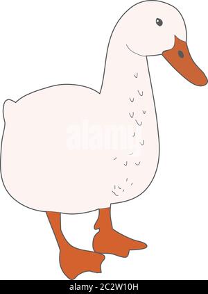 oca isolata su sfondo bianco Illustrazione Vettoriale