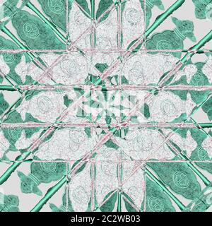 Mosaico geometrico vintage con motivo senza cuciture Foto Stock