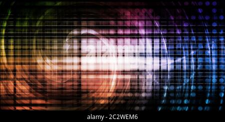 Routing Information Protocol e configurazione della tecnologia Abstract Foto Stock