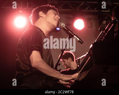 Odense, Danimarca. 07 agosto 2019. La cantante, cantautrice e musicista inglese Jamie Cullum esegue un concerto dal vivo durante il festival danese folk e blues Jam Days 2019 a Odense. (Foto di credito: Gonzales Photo - Kent Rasmussen). Foto Stock