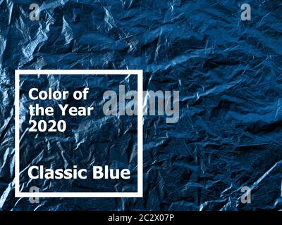 Colore dell'anno 2020 sfondo blu classico Foto Stock