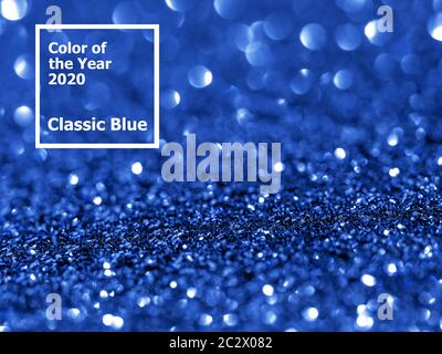 Colore dello sfondo classico blu dell'anno 2020 Foto Stock