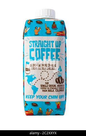 Scatola di Jimmy's Iced Coffee caffe latte bevanda originale isolata su sfondo bianco - per la parte anteriore del cartone vedi 2C2XXN2 Foto Stock