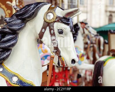 cavallo della giostra Foto Stock