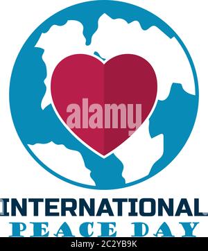 felice concetto internazionale di giornata della pace. illustrazione vettoriale Illustrazione Vettoriale
