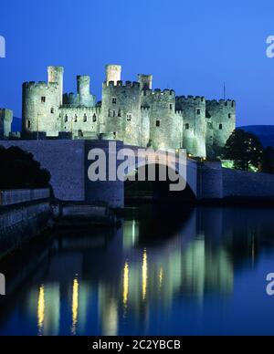 Conwy Castle, Conwy, Galles, Regno Unito. Foto Stock