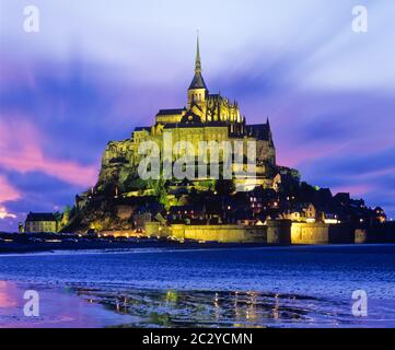 Le Mont-Saint-Michel, Normandia, Francia Foto Stock