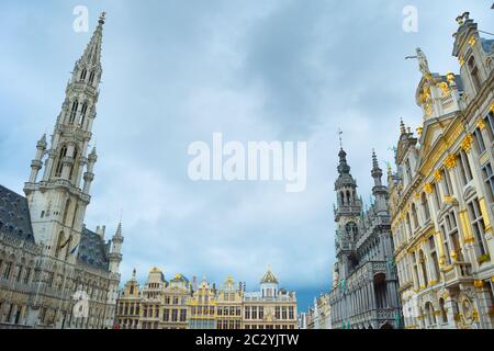Grand Place Square Bruxelles. Belgio Foto Stock