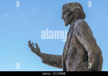 Jefferson Davis, statua del presidente confederato della guerra civile a Beauvoir, Biloxi, Mississippi, USA. Foto Stock