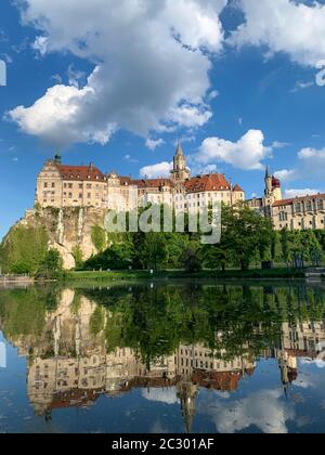 Castello di Sigmaringen, Sigmaringen, Baden-Wuerttemberg, Germania Foto Stock