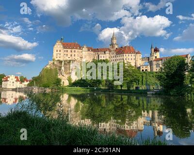 Castello di Sigmaringen, Sigmaringen, Baden-Wuerttemberg, Germania Foto Stock