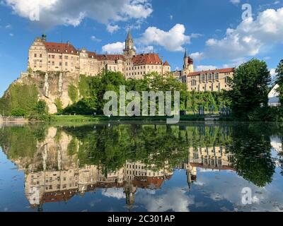 Castello di Sigmaringen, Sigmaringen, Baden-Wuerttemberg, Germania Foto Stock