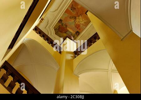 Scala principale aperta, Palazzo della Città, Fulda, Assia, Germania Foto Stock