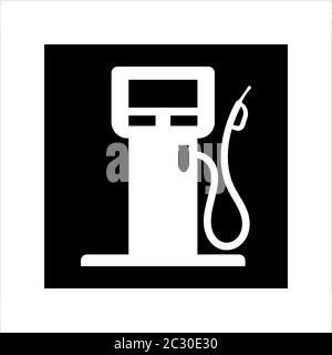 Icona della stazione di benzina illustrazione di arte vettoriale Illustrazione Vettoriale