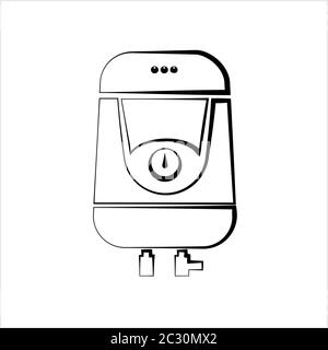 Icona geyser, disegno di illustrazioni vettoriali Illustrazione Vettoriale