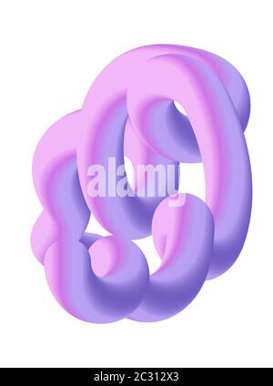 Sfondo sfumato fluido per banner o volantino. Stile futuristico Liquid 3d. Colore rosa e viola Illustrazione Vettoriale
