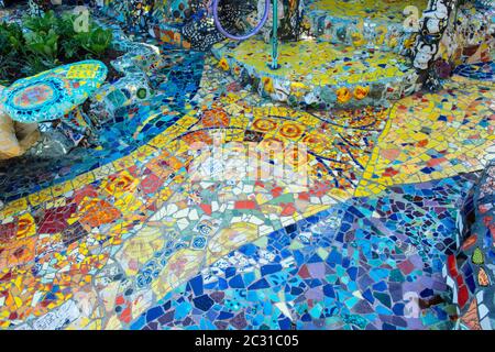 Vista di Mosaic House, Venezia, California, Stati Uniti Foto Stock