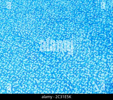 Piastrelle a mosaico blu astratte nella piscina dell'Aloft Hotel Kuala Lumpur in Malesia Foto Stock