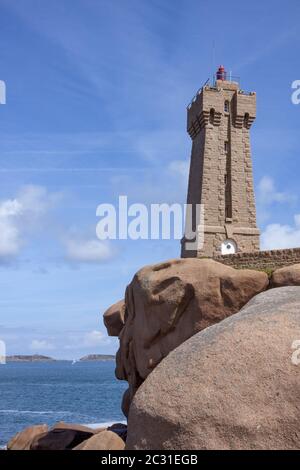 Ploumanach Lighthouse Foto Stock