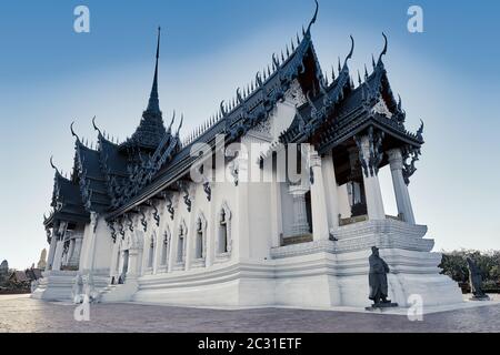 Sanphet Prasat Palace situato nel Siam antico, Bangkok, Thailandia Foto Stock